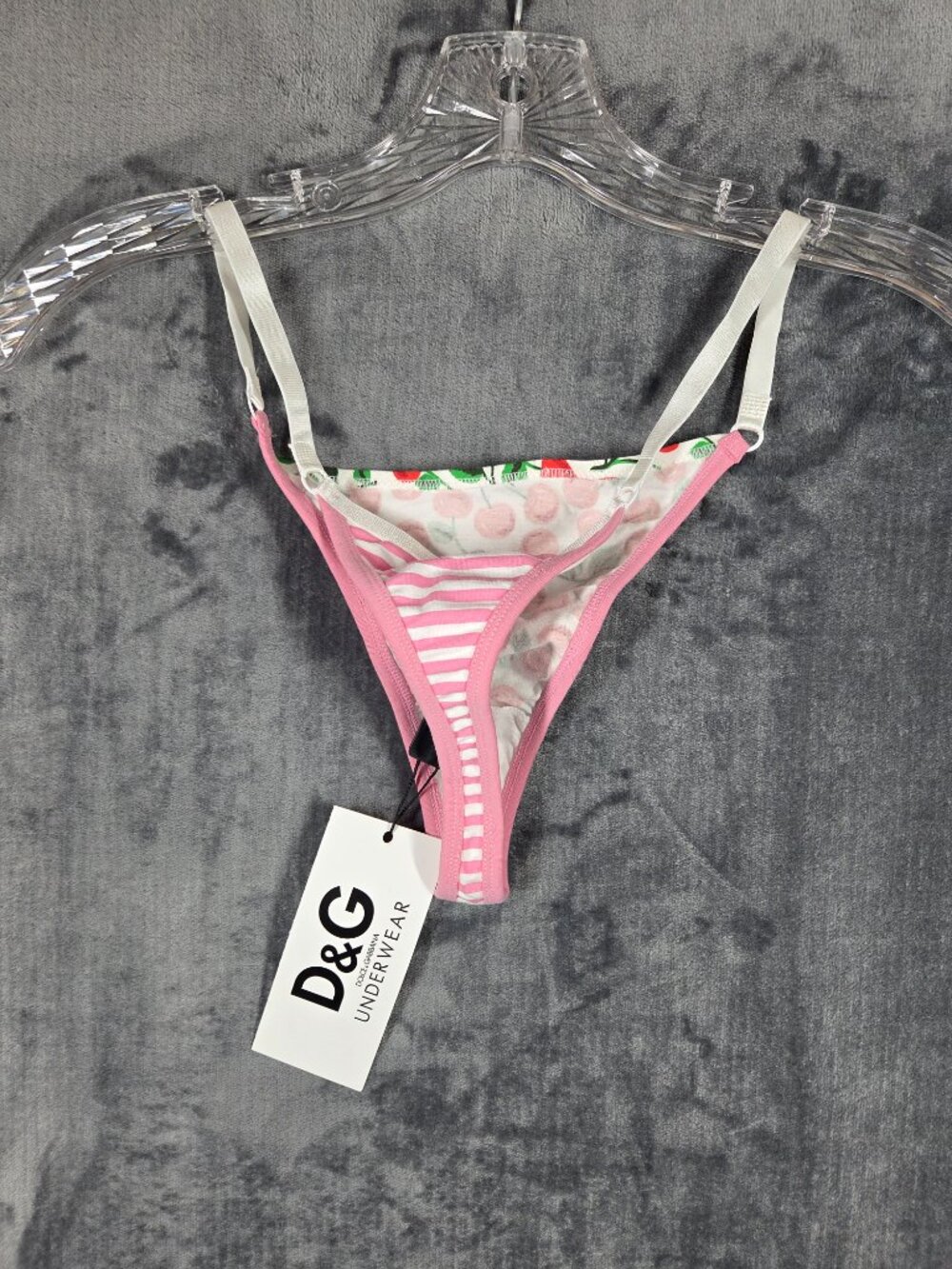 Dolce & Gabanna Cherry Cherries Thong Panty Size Large Dolce Gabanna NEW NWT - Picture 2 of 7